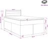 vidaXL Boxspringbed met matras en hoofdeinde Zwart 120 x 200 cm Stof