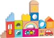 Blocs de construction explorateur : 18 x 18 x 4 cm – Bois et métal – 14 pièces – Prix par pièce