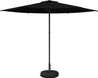 vidaXL Tuinparasol met voet Rechthoekig 3 x 3 m Polyester Zwart