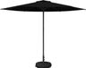 vidaXL Tuinparasol met voet Rechthoekig 3 x 3 m Polyester Zwart