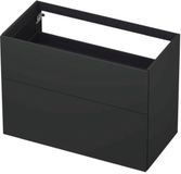 INK - Onderkast 2 Laden Push To Open 65cm Gelakt - 900x450x650 Mm - Mat Antraciet