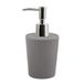 Spirella Takeo Zeepdispenser met roestvrijstalen pomp, vloeibare zeepdispenser, bamboe, 200 ml, duurzaam, milieuvriendelijk en robuust, grijs