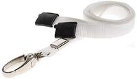 ALG ID Cards® White Breakaway Lanyard with Metal Clip
