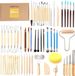 Lamptop Pottery tools set - Kit de modelage en argile - Ensemble de 61 pièces