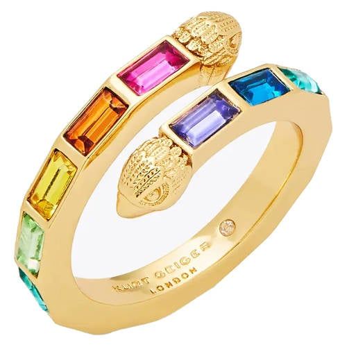 Kurt Geiger ring Eagle Baguette goudkleurig