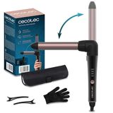 Cecotec SurfCare 3200 TwistWaves krultang, 60 W, kop met 32 mm diameter, 90° boog, comfortabel gebruik, instelbare temperatuur, thermohandschoen, etui en 2 clips, draaibare kabel