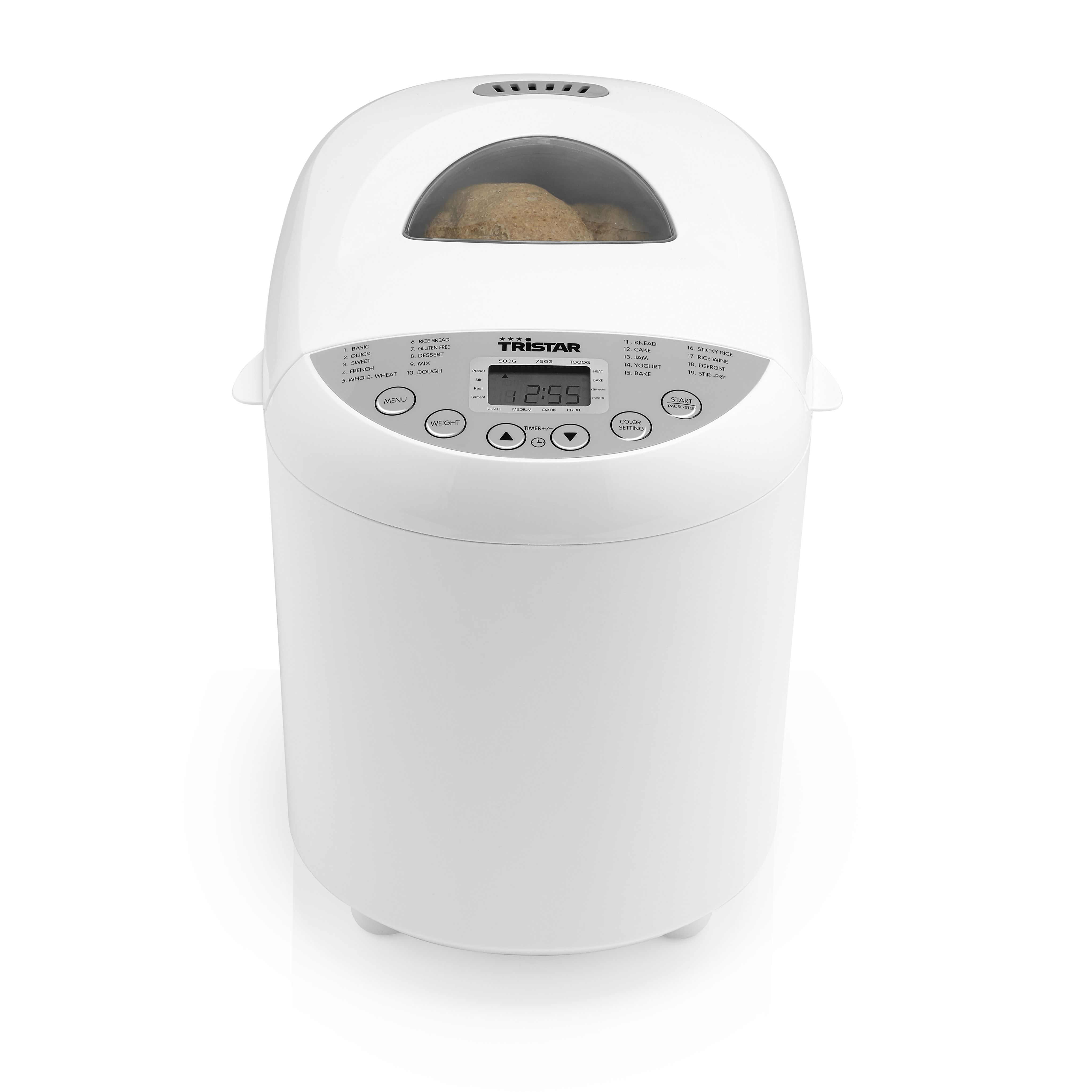 Tristar BM-4586 Broodbakmachine - 19 Programma's - Glutenvrij - Wit