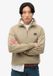 Superdry - Sweatshirt pour homme à demi-zip et coutures contrastantes - L - Coton - Kaki