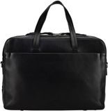 JOST Leren laptoptas business tas met laptopvak Arva Business Bag Black zwart