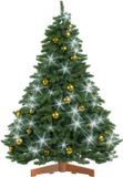 Casaria Boules de Noël 54 Pièces Or Guirlande Lumineuse 20m Blanc Froid