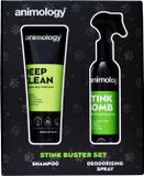 Animology Stink Buster Set - 250 ml - Intensief Reinigend - Verwijderd Nare Geurtjes - Ingebouwde Conditioner - Verzorgingsset - Geschikt voor Alle Honden