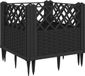 vidaXL Plantenbak met pinnen 43,5x43,5x43,5 cm polypropeen zwart
