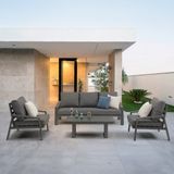 Merkloos Garden Impressions Coba 3-zits lounge tuinbank - donker grijs