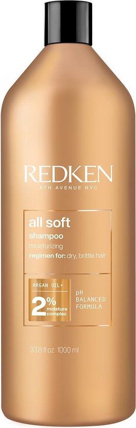 Redken All Soft Shampoo 1L - Normale shampoo vrouwen - Voor Alle haartypes