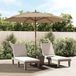 vidaXL Parasol met houten paal 299x240 cm taupe