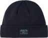 Petrol Industries Heren Geribde beanie met patch irontrail - Blauw - Maat OS