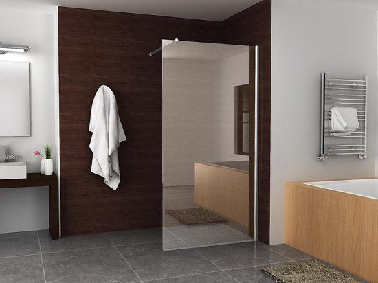 Wiesbaden Inloopdouche Eco 110x200cm - 8mm Helder Glas - Chroom Profiel - Antikalk