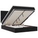 VidaXL Ottoman Bed with Mattress and LED Lights 140x190cm Velvet Black