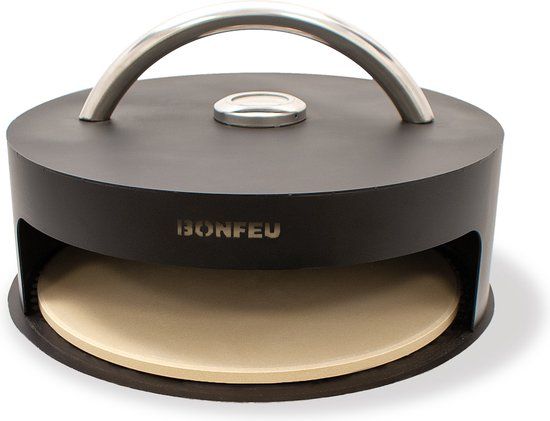 BonFeu Pizzaoven voor BonBiza en BonPlacha - Houtgestookte Steenoven voor Authentieke Pizza's, Brood en Meer - 42x42x15cm