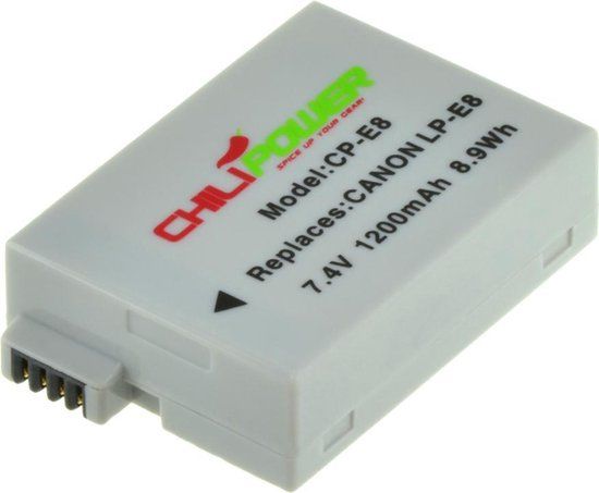 ChiliPower LP-E8 Accu voor Canon - 1200mAh - Spiegelreflexcamera - Li-Ion