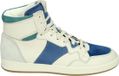 Ocra 462 Baskets montantes Bottines à lacets Femme Chaussures à lacets Femme Baskets mi-hautes - Blanc/beige - Taille 42
