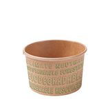 GREENBOX Bio ijsbekers van karton, bruin van kraftkarton, composteerbare bekers ongebleekt, eetbekers om mee te nemen, papieren bekers, biologisch afbreekbaar, 150 ml
