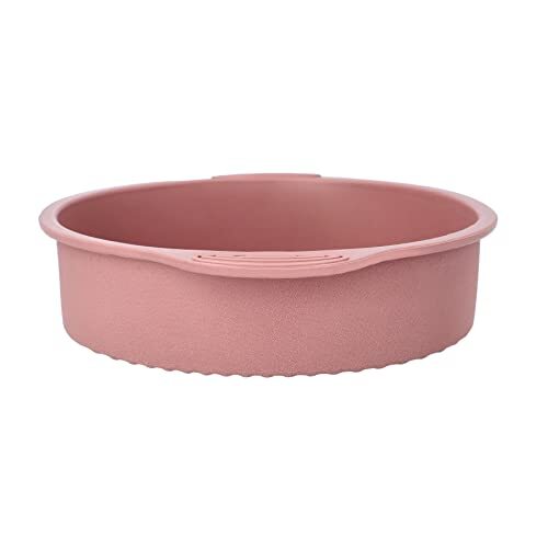 HOMLA Easy Bake Ronde ovenvorm, siliconen vorm om te bakken, vaatwasserbestendig, roze, 28 x 23 cm