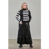 Banned MIDNIGHT RITUAL CARDIGAN Rockabilly Cardigan for Women - Black and White