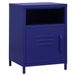 VidaXL Table de chevet 35x35x51 cm acier bleu marine