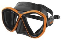 Seac Symbol, duikmasker met twee lenzen en 3D-gesp, gemaakt in Italië.