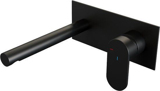 Brauer Wastafelmengkraan Black Inbouw S3 Coldstart Mat Zwart