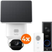 Eufy SoloCam E42 4-Pack + Video Doorbell E340 + Chime