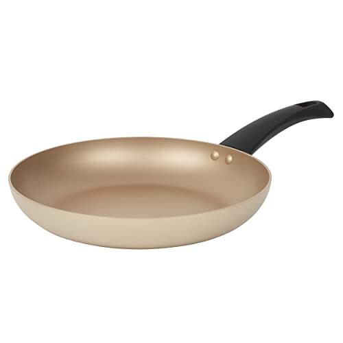 Salter BW11104EU7 Olympus 28cm Frying Pan, All Hobs Including Induction, Non-Stick, Aluminium Body, Easy Clean, Soft and Comfortable Handles, PFOA Free, 10 Year Warranty, Black/Gold