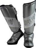 Super Pro Combat Gear Rebel Scheenbeschermers Zwart/Grijs/Wit Medium