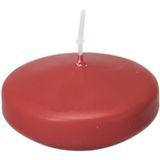 Enlightening Candles 24x Grote drijfkaarsen rood 8 cm - Geurloos