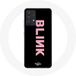 Maniacase Hoesje voor Samsung Galaxy A13 4G / A13 4G Lite Blink Fandom Blackpink Pink Logo Zwarte Achtergrond