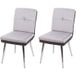 HWC Set van 2 eetkamerstoelen HWC-G48, keukenstoel gestoffeerde stoel fauteuil, kunstleer fluweel MVG-gecertificeerd ~ grijs