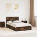Maison Exclusive - Lit de rangement en chêne fumé, 135 x 190 cm, fibre de bois
