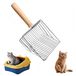 Merkloos Kattenbakschep Roestvrij staal met houten handvat - Antislip - Voor de meeste kattenbakken