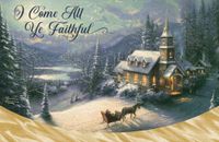 DaySpring Thomas Kinkade Oh Come All Ye Faithful 18 kerstkaarten met enveloppen (U1008)