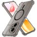 Techsuit - Coque antichoc transparente en silicone MagSafe - Samsung Galaxy A36 5G - Noir fumé