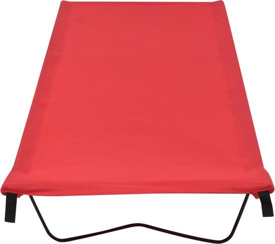 vidaXL Campingbed 180x60x19 cm Oxford Stof en Staal Rood