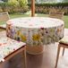 PETTI Artigiani Italiani - Vuilafstotend rond tafelkleed van microvezel (diameter 140 cm), keukentafelhoes voor ronde tafel, bloemenpatroon 10, 100% Made in Italy