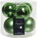 Decoris Kerstballen - 6x st - groen - 8 cm - glas - kerstversiering