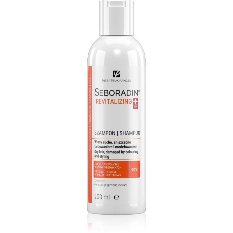 Seboradin Revitalizing Shampoo met Natuurlijke Extracten en Ginseng voor Dames en Heren, voor Beschadigd Haar, 200 ml