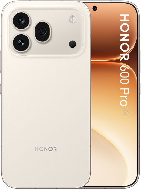 Honor 600 Pro 5G Smartphone 12GB RAM 512GB Goud 6.57 inch AMOLED Scherm 200MP Camera