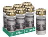 Bolsius Graflicht - Wit - Set van 6 - Brandduur 120 uur - Rouwkaars & Gedenkkaars - Met motief - Berg - Ongeparfumeerd - Zonder palmolie