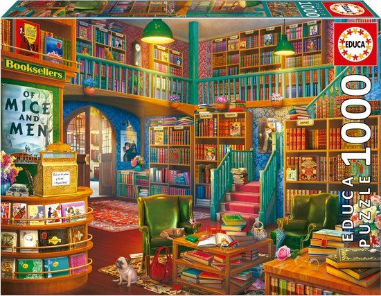 EDUCA - Puzzel - Bibliotheek - 1000 stukjes - Vanaf 14 jaar