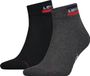 Levi's Mid Cut Sprtwr Logo Mid Grey/ Black 2-Pack