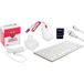 Raspberry Pi PI400FR Ordinateur de bureau Kit Raspberry Pi® 400 4 Go 4 x 1,8 GHz avec alimentation, avec souris, avec câble HDMI, avec système d'exploitation Noobs